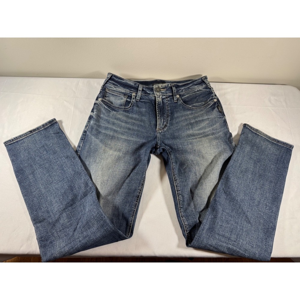 Silver Jeans Co Eddie Relaxed Tapered Leg Medium Wash Blue Denim W29 L32
